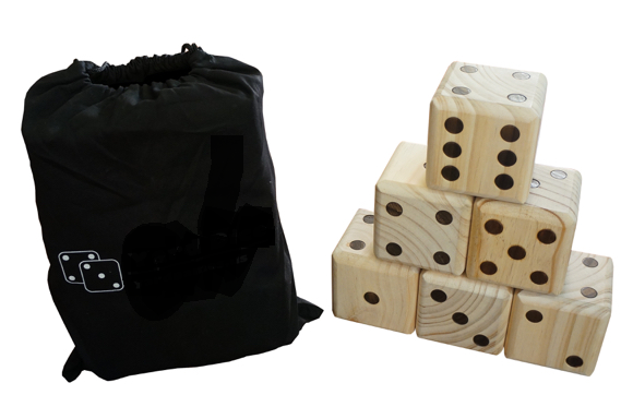 Giant Wooden Yard Dice - Party Rental CA