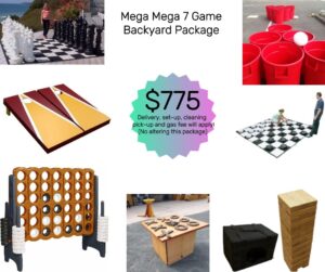 Mega Mega 7 Game Backyard Rental Package